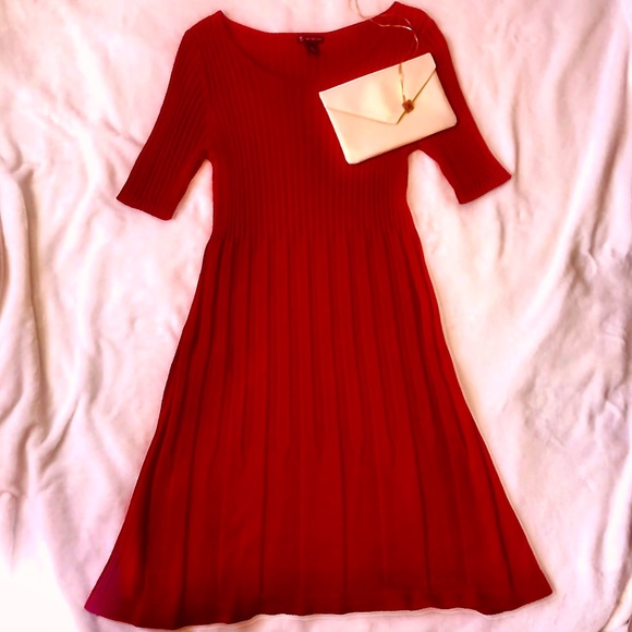 New Directions Red Sweater Dress Size Small - Picture 3 of 6